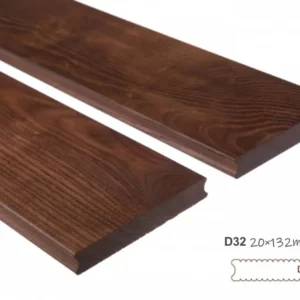 Thermory thermo jesion ryflowana D32 – deska tarasowa thermo drewno