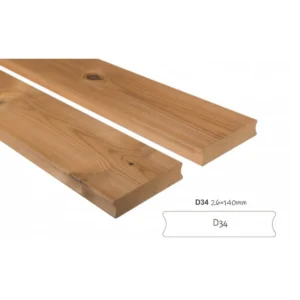 Thermory Тhermo Sosna D4sg 140×26 – deska tarasowa thermo drewno